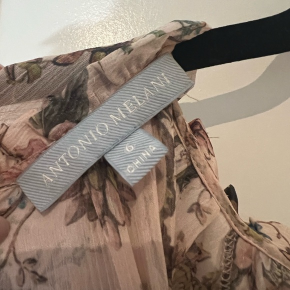 Antonio Melani x Nicola Bathie Claire Floral Crew Neck Long Sleeve Belted Dress - Picture 3 of 7